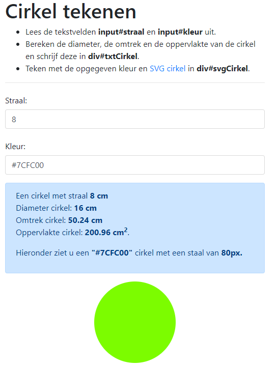Cirkel tekenen
