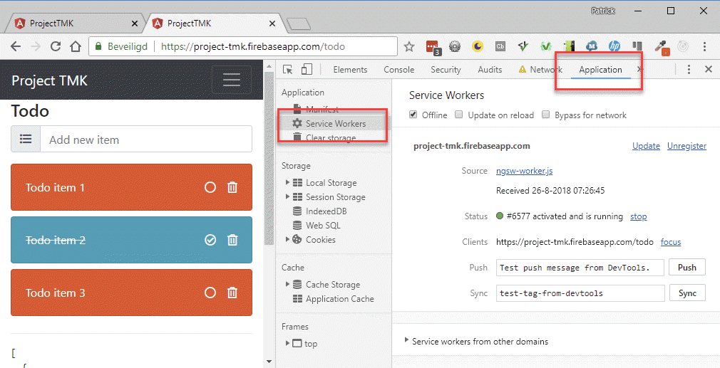 Offline caching